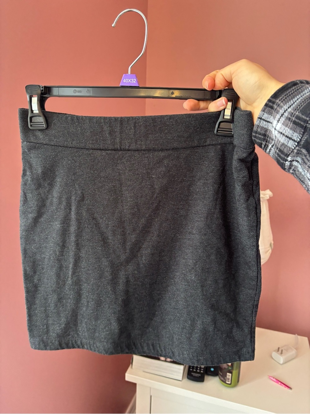 Forever 21 Charcoal Gray Knit Mini Skirt
